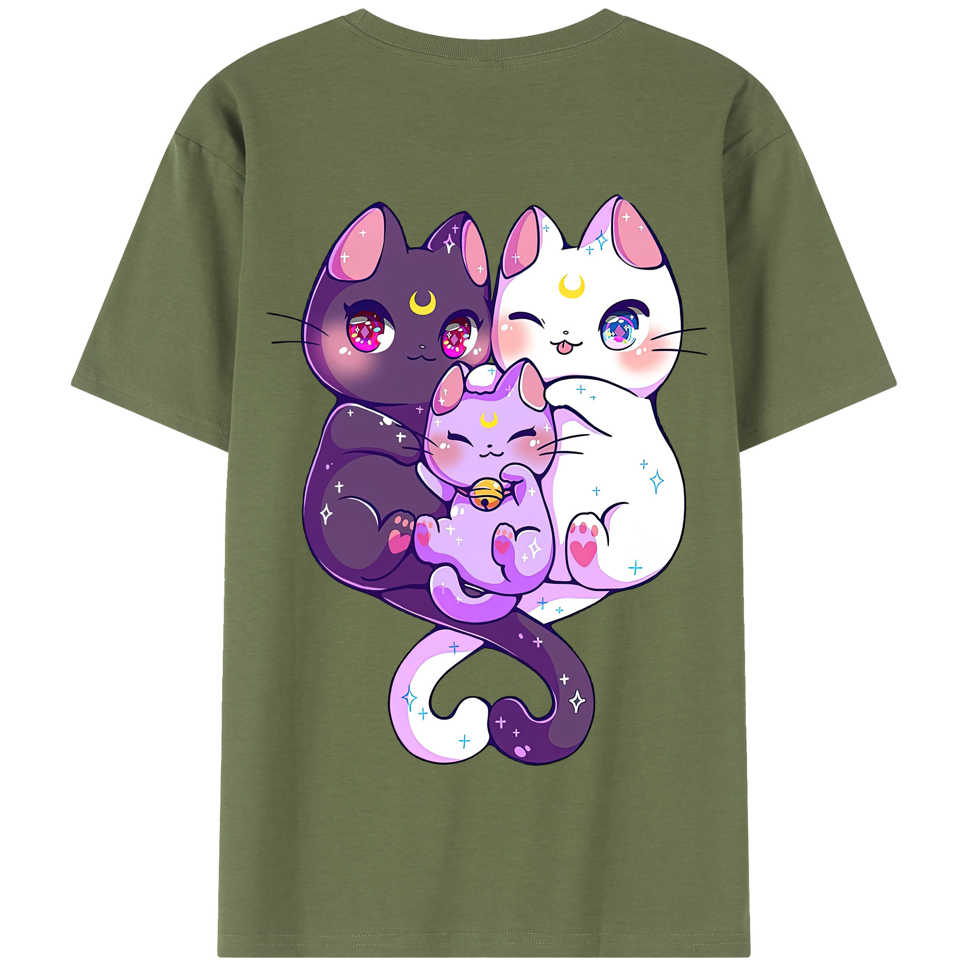 （画像用） 美少女戦士セーラームーン Sailor Moon 綿100％半袖Tシャツ（背面プリント）